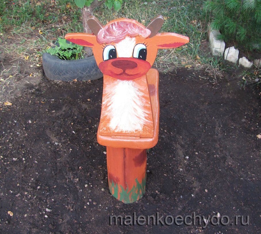 нарисованный бычок из фанеры